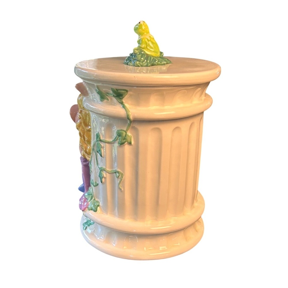 Vintage Treasure Craft Miss Piggy Cookie Jar Muppets Kermit Lid Rare Retro 90s - Picture 4 of 11